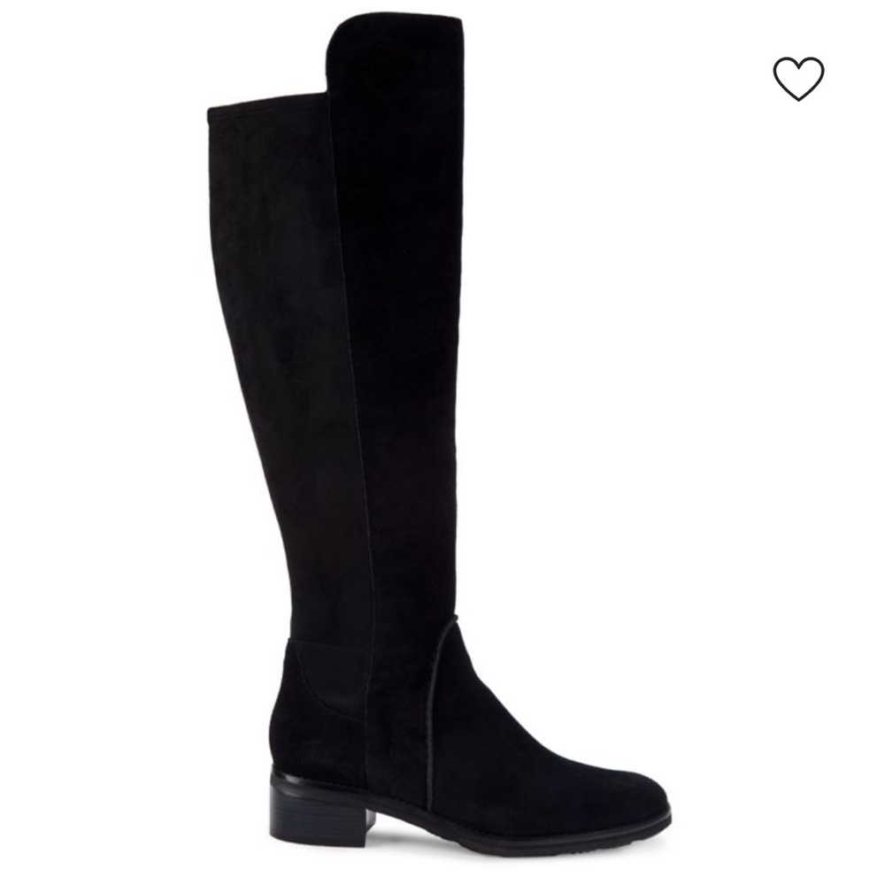 Cole Haan Calgary Waterproof Black Suede & Microsuede Knee-High Boots US 10
